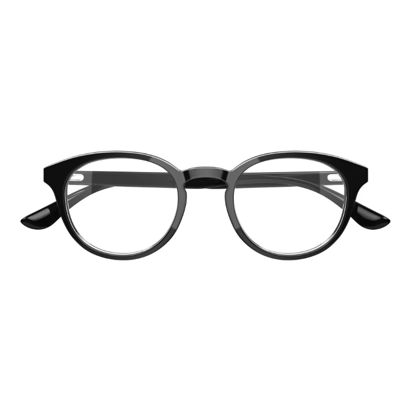Maui Jim MJ2159O 001 48 shiny black – round glasses